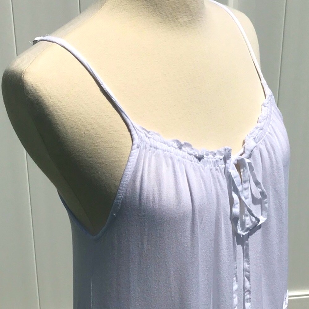 Raviya White Tiered Midi Dress Adjustable Strap Size Small - Picture 4 of 16